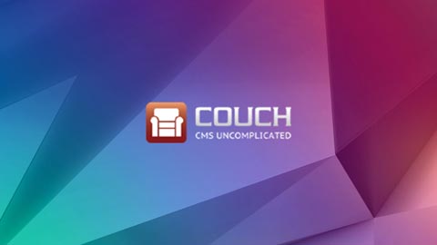 Couch logo on multi-colored background.
